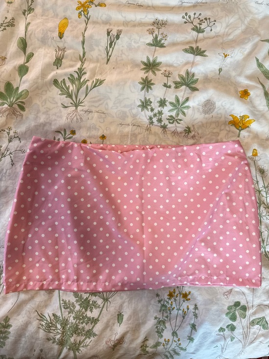 SHEIN Dresses & Skirts - Polka Dot Pink Mini Skirt with Built in Shorts